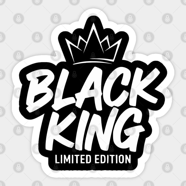 Black King Limited Edition Sticker by UrbanLifeApparel